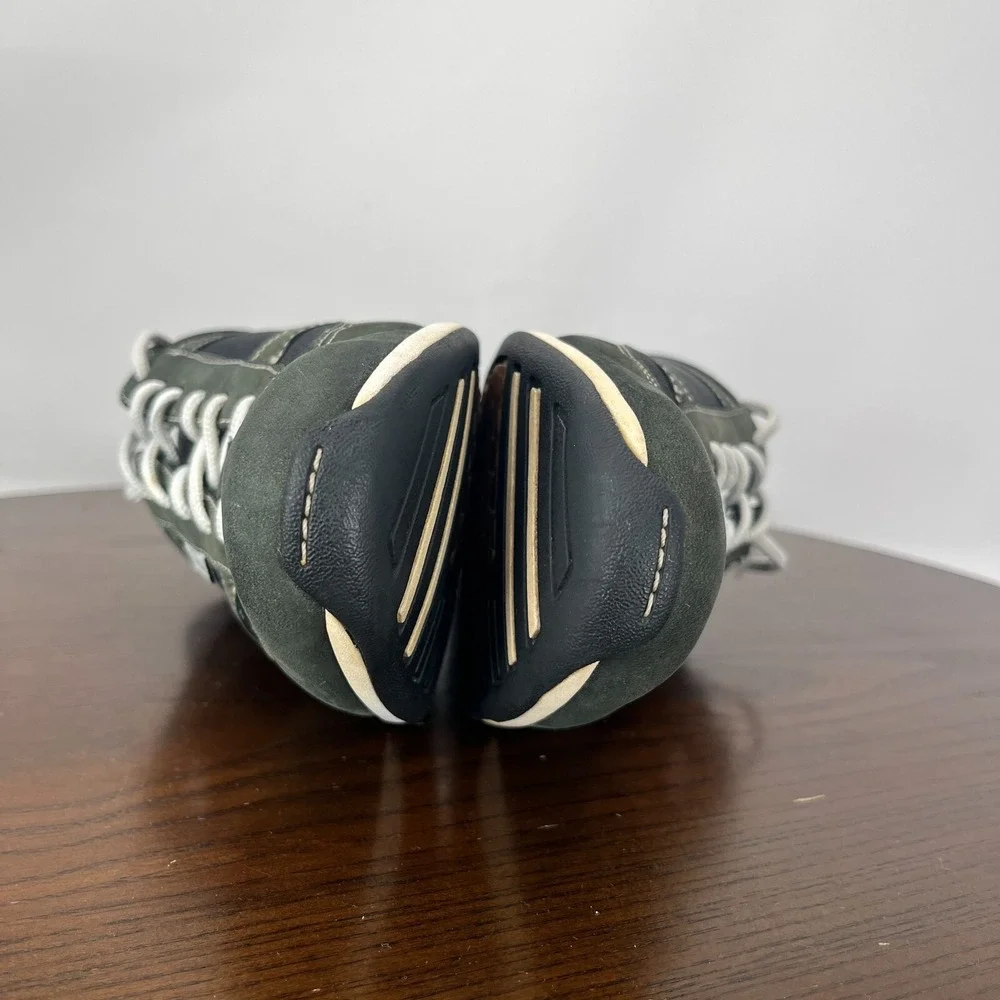 Cole Haan Shoes‎ Women's 8.5B Green Black Leather Mesh Lace Up Sneaker D25206